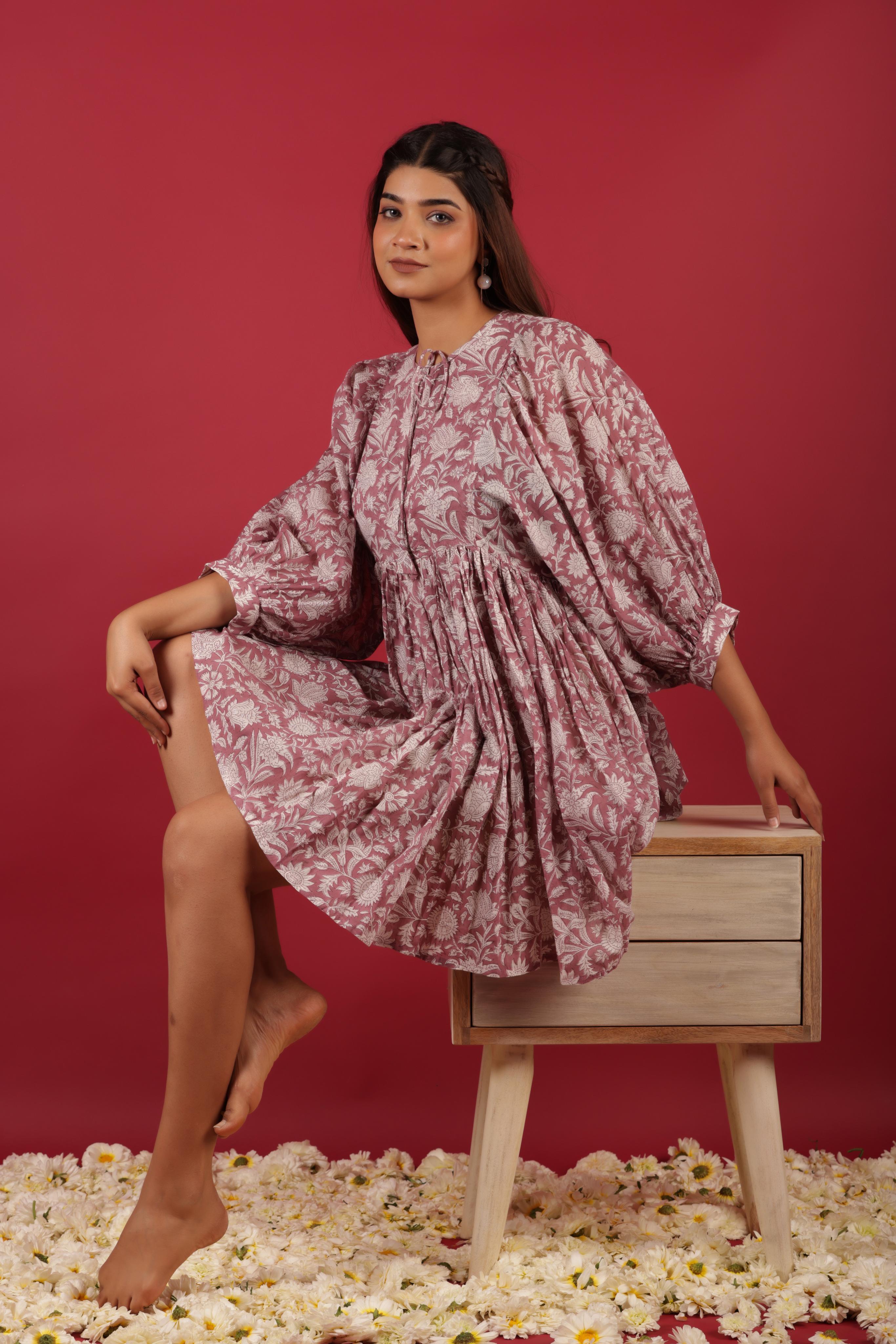 Floral Cotton Maxi Dress For Her